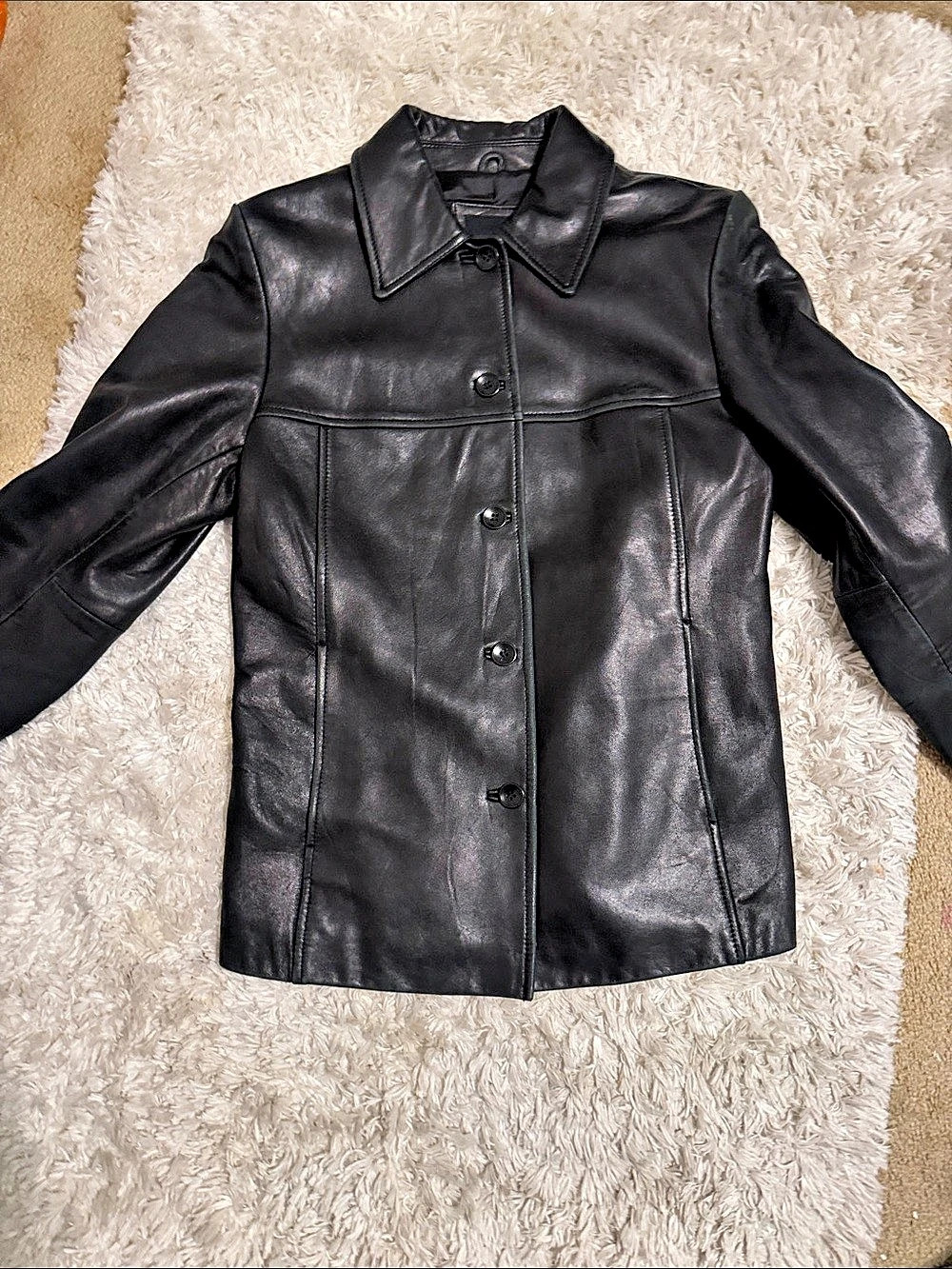 Colebrook & Co. Women'Small Leather Jacket Size Small Black